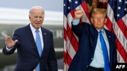 ARHIVA - Američki predsjednik Džo Bajden i njegov prethodnik Donald Tramp (Foto: ANDREW CABALLERO-REYNOLDS and JOSEPH PREZIOSO / AFP)