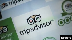 资料照:美国旅游资讯应用程序猫途鹰TripAdvisor标志