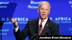 2014年8月，时任副总统的拜登在美非商业峰会上发表讲话。
