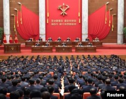 2024년 12월 29일 북한 평양에서 개최된 노동당 중앙위 제8기 11차 전원회의 확대회의.