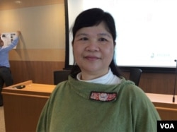 前香港记者协会主席麦燕庭（美国之音记者 申华拍摄)