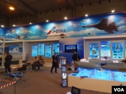 俄罗斯不满中国电子器部件大幅涨价。去年8月莫斯科航展上的一家中国企业。