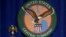 FILE - The seal of the U.S. Central Command, or CENTCOM, is displayed on Feb. 6, 2017, at MacDill Air Force Base, Florida. CENTCOM said on Oct. 30, 2024, that it conducted strikes on Islamic State camps in Syria, killing nearly 35 operatives.