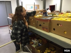 Grace Geltrude has relied on the York County Food Bank, welfare assistance and a local health insurance program when her paycheck and husband's Social Security check have fallen short. (A. Pande/VOA)