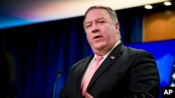 Menteri Luar Negeri AS Mike Pompeo, di kantor Deplu AS, Washington, D.C., 23 Oktober 22018. (Foto: dok)