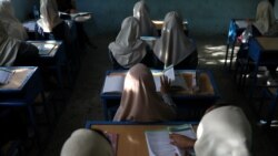 Afghan girls sit in a classroom at a school in Kabul, Afghanistan, September 18, 2021. (West Asia News Agency via Reuters)