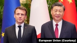 法国总统马克龙和中国国家主席习近平。(资料照片)