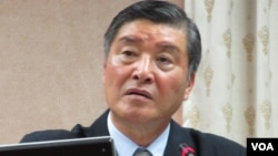 台湾国防部长 高华柱(美国之音记者 张永泰拍摄) 