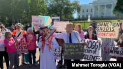 Protest zbog ubistva Džamala Kašogija ispred Bele kuće 19. oktobra 2018.