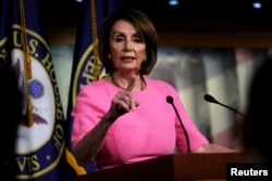 U.S. House Speaker Nancy Pelosi holds her weekly news conference with Capitol Hill reporters in Washington, May 23, 2019.