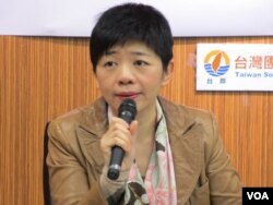 在野的台联党立委 林世嘉（美国之音张永泰拍摄）