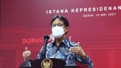 Menkes Budi Gunadi Sadikin dalam telekonferensi pers di Istana Kepresidenan, Jakarta, Senin, 10 Mei 2021 mengatakan varian atau mutasi virus Corona banyak ditemukan di Sumatera dan Kalimantan (biro Setpres).