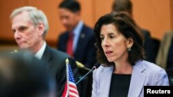 រូពឯកសារ៖ រដ្ឋលេខាធិការក្រសួងពាណិជ្ជកម្មអាមេរិក អ្នកស្រី Gina Raimondo បានទៅទស្សនកិច្ចនៅទីក្រុងបាងកក ប្រទេសថៃ ថ្ងៃទី 14 ខែមីនា ឆ្នាំ 2024។