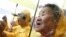FILE - Former comfort women who served the Japanese Army as sexual slaves during World War II, at a rally before Korean Liberation Day.
