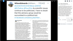 Screen capture from a July 29, 2021 post from the People's Daily, Overseas, which shared a July 24 post from a "Swiss biologist" named Wilson Edwards. Switzerland's embassy in Beijing says there is no registry of a Swiss citizen with that name.