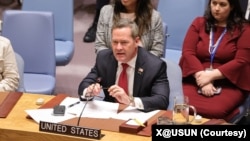 美国常驻联合国代表迈克·华尔兹在联合国安理会发言。(2025年9月23日)