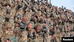 ທະ​ຫານ ເກົາຫຼີ​ເໜືອ ໃນ​ລະ​ຫວ່າງ​ການ​ຝຶກ​ຊ້ອມ​ຂອງກອງ​ທັບ​ປະ​ຊາ​ຊົນ ເກົາຫຼີ, 16 ມີ​ນາ 2024.