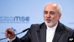 Menteri Luar Negeri Iran, Mohammad Javad Zarif, di Konferensi Keamanan di Munich, 18 Februari 2018. (Foto: dok).