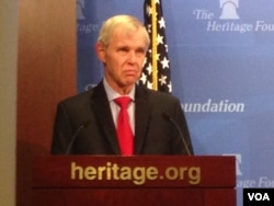 美国布鲁金斯学会东北亚政策中心主任卜睿哲（美国之音钟辰芳拍摄）