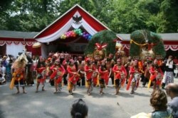 Reog Singo Lodoyo pentas untuk peringatan HUT RI di Wisma Indonesia Washington DC (foto: courtesy).