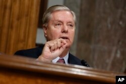 FILE - Sen. Lindsey Graham speaks on Capitol Hill in Washington, Jan. 5, 2017.