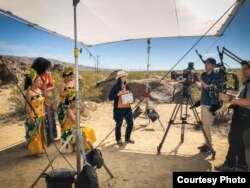 Sutradara asal Indonesia, Livi Zheng, saat syuting "Bali: Beats of Paradise" di Los Angeles (dok: Livi Zheng)