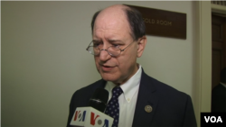 FILE - Democratic Congressman Brad Sherman speaks to VOA’s Persian Service in Washington, Jan. 24, 2017.