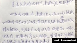 画家华涌12月12日发声明促关注被抓村民。 （华涌推特图片）