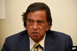 Former New Mexico Gov. Bill Richardson is seen during an interview with The Associated Press in Yangon, Myanmar, Jan. 24, 2018.