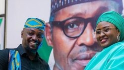 Aisha Buhari, (dama) da Adam A Zango, (hagu) a shekarar 2018 (Hoto: Instagram, aishambuhari)