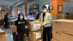 周锋锁把捐赠的N95口罩送到阿芙亚基金会的库房。周锋锁提供