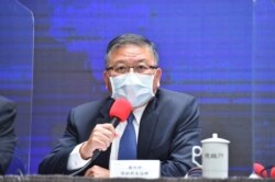 台湾国防部副部长张冠群出席1月7日上午的行政院院会后记者会。（台湾行政院提供）