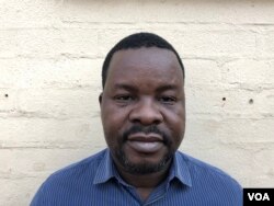 Dewa Mavhinga, head of Human Rights Watch in southern Africa, says members of the Zimbabwean army have been beating up people mainly in opposition strongholds since the country's July 30 elections were announced, in Harare, Zimbabwe, Aug. 7, 2018. (C. Mavhunga/VOA)