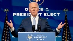 Presiden terpilih Joe Biden mengecam kerusuhan di Gedung Kongres AS, Rabu (6/1).