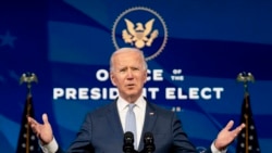 Novoizabrani predsednik Džo Bajden na konferenciji za novinare u Vilmingtonu, 6. januara 2021.