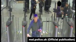 U.K. -- Metropolitan Police statement -- Novichok – the suspects Aleksander Petrov and Ruslan Boshirov passing through passport control at London Heathrow at 7:28 p.m. on March 4, 2018.
