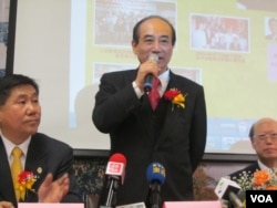 台湾立法院长王金平 ( 中 )(美国之音容易拍摄)