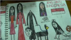 Gambar karya Ihsan, salah satu mahasiswa MP WNBK PNJ dan kegemarannya terhadap horor