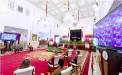 Acara Rakornas BPPT di Istana Negara, Jakarta, Senin (8/3) Dorong Indonesia Harus Mampu Ciptakan Teknologi Canggih. (Foto: Courtesy/Biro Setpres)