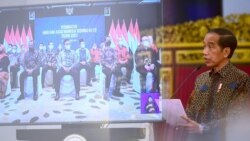 Presiden Jokowi dalam peringatan Hari HAM Sedunia di Jakarta, Jumat (10/12) kembali menjanjikan penuntasan kasus pelanggaran HAM berat masa lalu (biro Setpres)