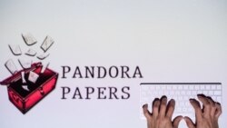 Ilustrasi dari logo laporan Pandora Papers. (Foto: AFP)
