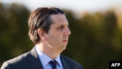 时任美国驻韩国大使的李伯特(Mark Lippert) (法新社2015年10月15日)