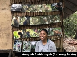 Riset Koordinator Orangutan Tapanuli Stasiun Batang Toru, Sheila Kharismadewi Silitonga. (Foto: Anugrah Andriansyah/VOA)