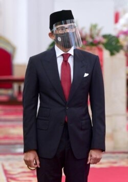 Sandiaga Uno yang dilantik menjadi Menteri Pariwisata dan Ekonomi Kreatif, di Istana Negara, Rabu, 23 Desember 2020. (Foto: Biro Pers Sekretariat Presiden)