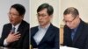 북한에 장기간 억류된 한국인 김정욱, 김국기, 최춘길 씨. 김정욱 씨는 지난 2014년 5월 평양에서 열린 기자회견, 김국기 씨와 최춘길 씨는 지난 2015년 3월 기자회견 모습이다. 📷AP(왼쪽), Reuters(가운데, 오른쪽).