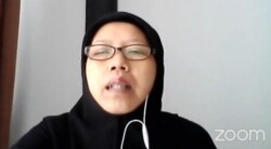 Komisioner Komnas Perempuan, Satyawanti Mashudi saat memberikan keterangan terkait RUU Perlindungan PRT, Senin 15 Februari 2021. (Foto: VOA)