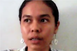 Lalora Easter, peneliti ICW, dalam tangkapan layar. (Foto: VOA/Nurhadi Sucahyo)