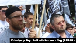 Ukraine -- Supporters of the Islamist Hizb ut-Tahrir movement attend a rally in Simferopol, the administrative center of Crimea in southern Ukraine, June 6, 2013.