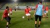 L'Égyptien Mohamed Salah à une séance d'entraînement avant le match d'ouverture de la CAN 2019.
