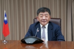 台湾卫生福利部部长陈时中在2020年4月27日与美方进行双边通话会议。（图片取自Alex Azar 推特）